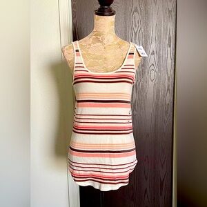 NWT Sonoma Striped Ribbed Tank Top ~M~